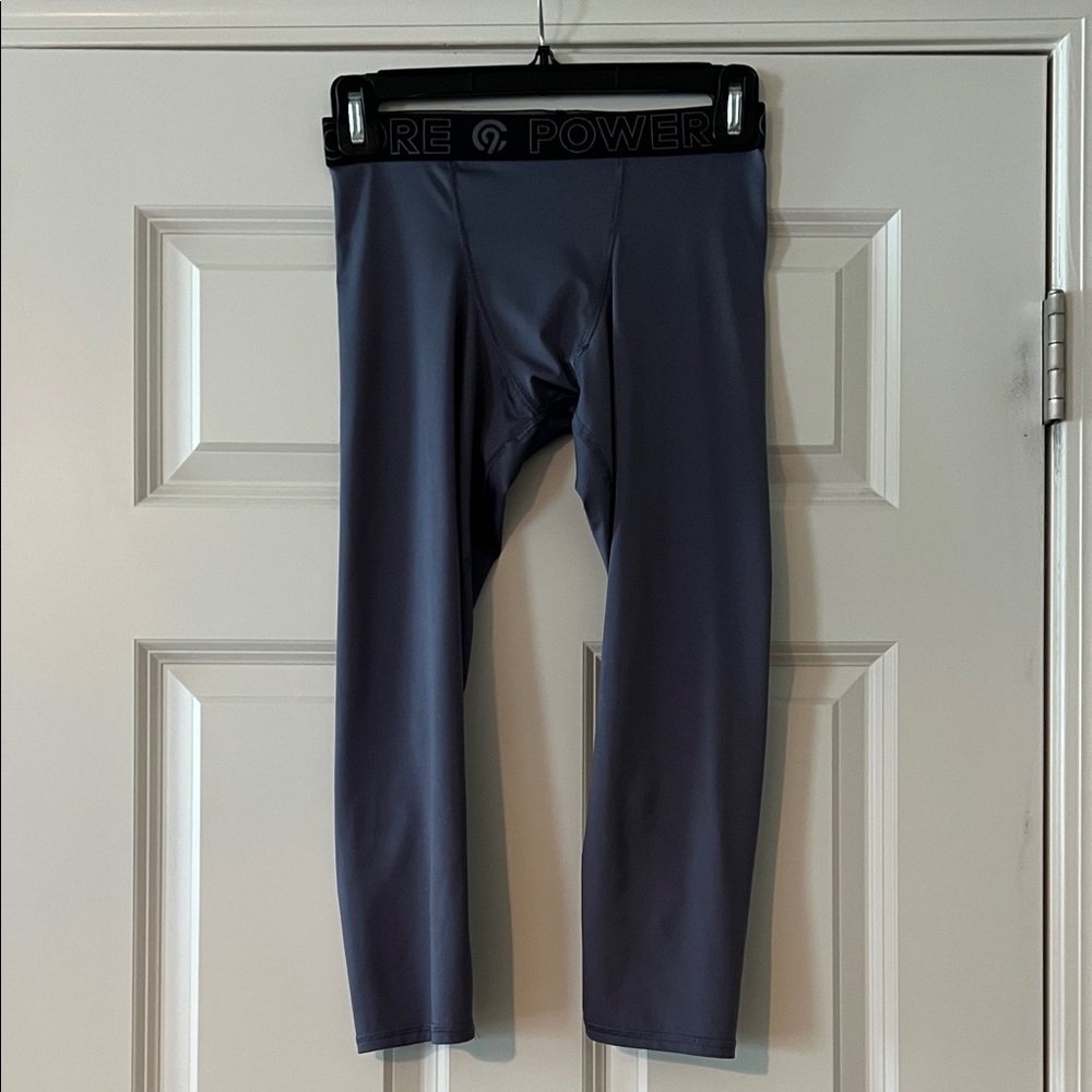Boys Gray Campion Cropped Athletic Leggings